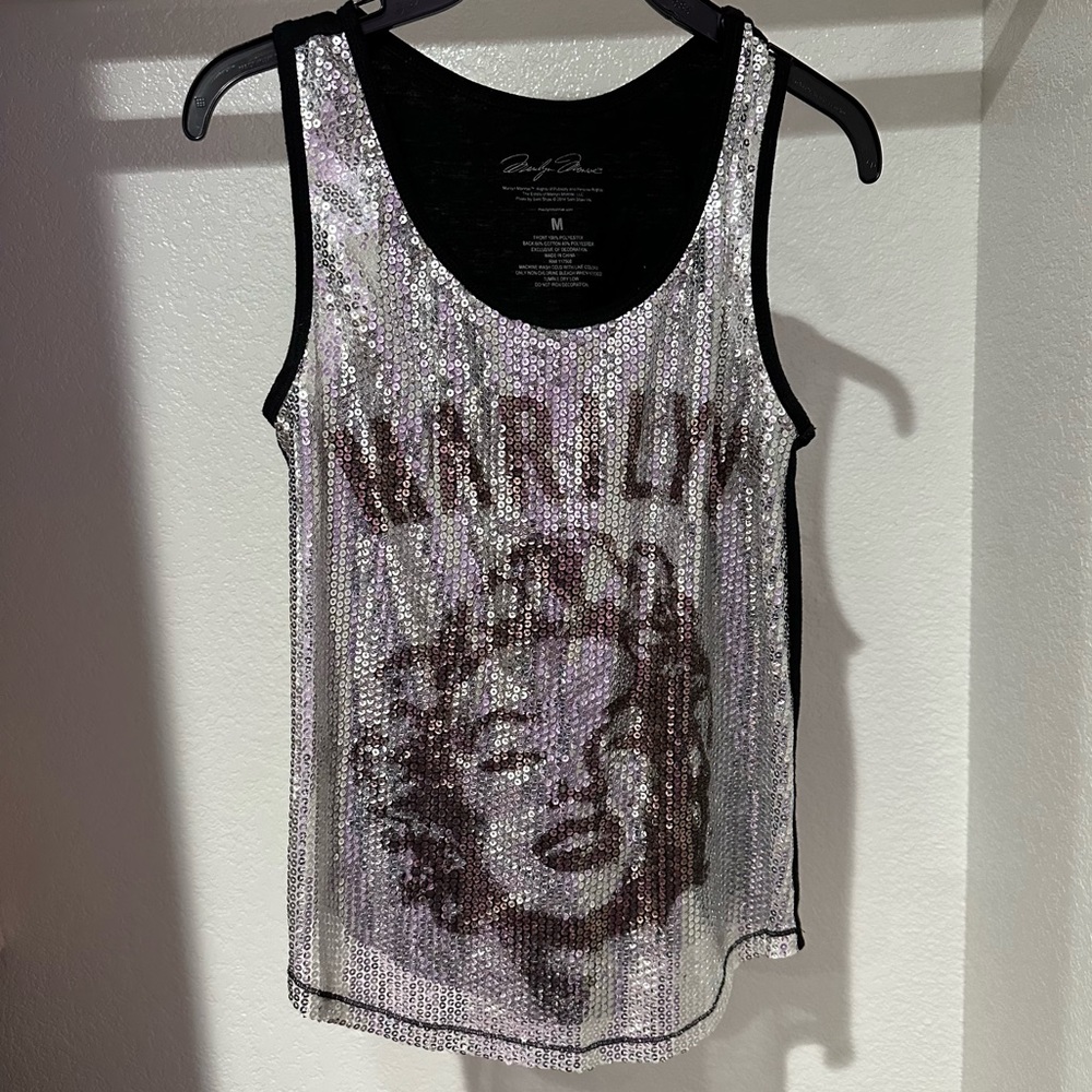 Sequinced Marilyn Monroe shirt